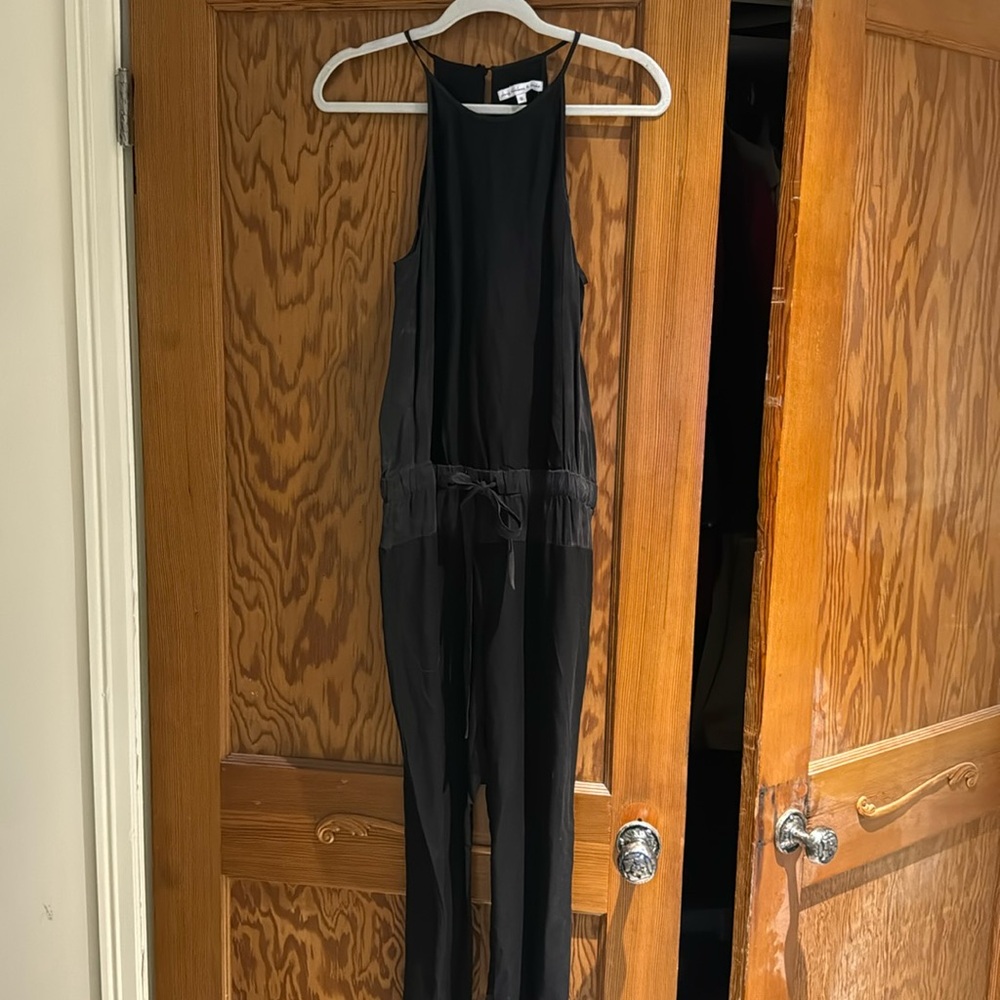 Yfb Linen Blend Jumpsuit Open Back Size S - image 2